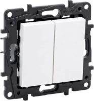 Legrand 10AX FEHÉR 863108 niloé step kettős váltókapcsoló 10ax fehér kép