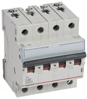 Legrand 403566 Tx3 c40 6ka bic 4 pólusú kismegszakító kép