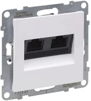 Legrand 721151 Suno 2xrj45 fehér cat.5e utp csatlakzóaljzat kép