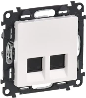 Legrand 753141 -60 valena life fehér 2xrj45 cat. 5e utp csatlakozóaljzat kép