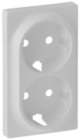 Legrand 754950 Valena life fehér 2x2p+f csatlakozóaljzat burkolat kép