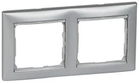 Legrand 770352 Valena alumínium/ezüst 2-es vízszintes keret kép