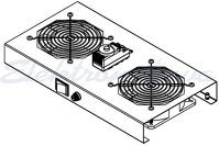 Legrand EC2VW evoline  tetőventilátor+termosztát készlet 2 ventilátoros fali kép