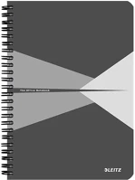 Leitz 01.0097310 Spirálfüzet vonalas  office a/4 90 lapos pp borítóval szürke kép