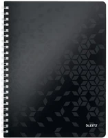Leitz 01.0097601 Spirálfüzet kockás  wow a/4 80 lapos fekete kép