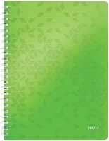Leitz 01.0097605 Spirálfüzet kockás  wow a/4 80 lapos zöld kép