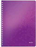 Leitz 01.0097708 Spirálfüzet vonalas  wow a/4 80 lapos lila kép