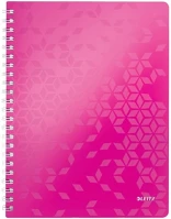 Leitz 01.0097711 Spirálfüzet vonalas  wow a/4 80 lapos rózsaszín kép