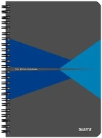 Leitz 01.0161803 Spirálfüzet kockás  office a/5 90 lapos karton borítóval kék kép