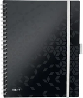 Leitz 01.0164601 Spirálfüzet kockás  wow active a/4 80 lapos fekete kép
