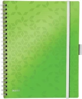 Leitz 01.0164605 Spirálfüzet kockás  wow active a/4 80 lapos zöld kép