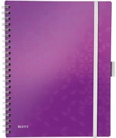 Leitz 01.0164608 Spirálfüzet kockás  wow active a/4 80 lapos lila kép