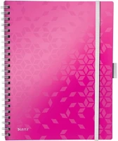 Leitz 01.0164611 Spirálfüzet kockás  wow active a/4 80 lapos rózsaszín kép