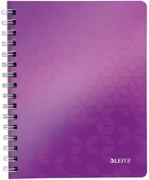 Leitz 01.0169708 Spirálfüzet kockás  wow a/5 80 lapos lila kép