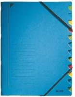 Leitz 02.00168 Előrendező  a/4 pp/karton 12 részes színelválasztós kék kép