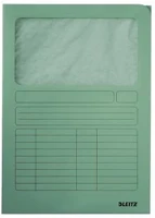 Leitz 02.0044805 Mappa  a/4 karton ablakos világoszöld kép