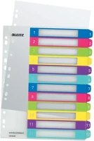 Leitz 02.00701 Regiszter  wow a/4 műanyag nyomtatható extra széles 1-12 kép