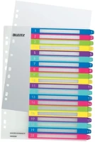 Leitz 02.00702 Regiszter  wow a/4 műanyag nyomtatható extra széles 1-20 kép