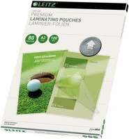 Leitz 09.00138 Lamináló fólia  a/3 80 mikron 100 íves fényes kép