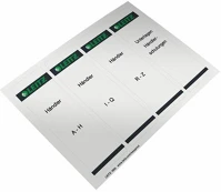 Leitz 16852085 Cserecímke, iratrendezőhöz, öntapadó, 61x192 mm, szürke kép