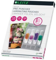 Leitz 33878 Meleglamináló fólia, 125 mikron, a4, fényes, lefűzhető,  