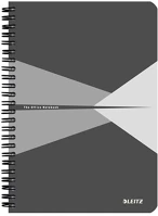 Leitz 44590085 Spirálfüzet  office a/5 karton borítóval 90 lapos vonalas szürke kép