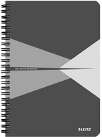 Leitz 44980085 Spirálfüzet  office a/5 pp borítóval 90 lapos kockás szürke kép