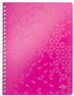 Leitz 46370023 Spirálfüzet  wow a/4 80 lapos vonalas rózsaszín kép