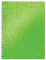 Leitz 46380054 Spirálfüzet  wow a/4 80 lapos kockás zöld kép