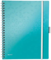 Leitz 46450051 Spirálfüzet wow active a/4 80 lapos kockás jégkék kép