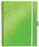 Leitz 46450054 Spirálfüzet wow active a/4 80 lapos kockás zöld kép