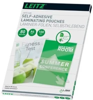 Leitz COR_E33872 Meleglamináló fólia, 80 mikron, a4, fényes, öntapadó, kép