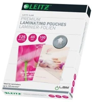 Leitz COR_E74930000 Meleglamináló fólia, 125 mikron, a5, fényes, udt technológiával,  
