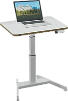 Leitz UUML;LŐ-ÁLL&OACUTE; ergo kisméretű ülő-álló asztal, elektromos magasságállítás, 80x60 cm, fehér () kép