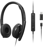 Lenovo 4XD1M45627 Gen2 headset on-ear wired usb-c black certified for microsoft teams kép