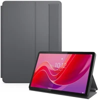 Lenovo ZG38C05461 Tok álló, bőr hatású (flip, oldalra nyíló, trifold, asztali tartó, ceruza tartó) szürke tab m11 (tb330) kép