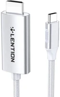 Lention CB-CU707H-3MSC-SIL- Cu707 usb-c - hdmi 2.0 kábel 3m ezüst színű kép