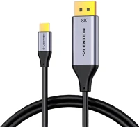 Lention CB-CU808DDS13-GRY Usb-c to 8k60hz displayport cable, 1.7m (black) kép
