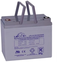 Leoch LPL12-33 12v 33ah zárt, gondozásmentes longlife agm akkumulátor kép