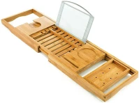 Leziter H40LAKT-01 Állítható fürdőkád tálca bambusz kép
