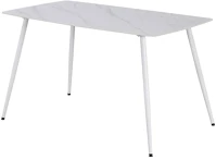 Leziter H40LEAB140-WH Bora 140 cm szögletes szinterezett kő étkezőasztal fehér kép