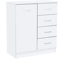 Leziter H40LMK1A4FFF Miami komód 1ajtós 4 fiókos 80x92 cm fehér-fehér kép
