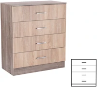 Leziter H40LMK4FSTYT Miami komód 4 fiókos 80x92 cm sonoma tölgy-yorki tölgy kép