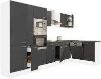 Leziter H40LS370FHAN-PSZ Yorki 370 sarok konyhabútor sütős és mikrohullámű sütős kivitelben kép
