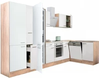 Leziter H40LS370STFH-SUT-PSZ-AF Yorki 370 sarok konyhabútor alsó sütős, alulfagyasztós hűtős kivitelben kép