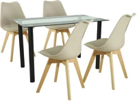 Leziter H40LUA120B_DA232ABE_4 Merlo 4+1 étkező garnitúra bézs kép