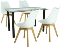 Leziter H40LUA120B_DA232AW_4 Merlo 4+1 étkező garnitúra fehér kép