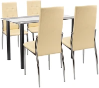 Leziter H40LUA120B_DC-002-BEIGE_4 Lara 4+1 étkező garnitúra bézs kép