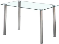 Leziter H40LUA120W Berna 120 cm szögletes üveg étkezőasztal kép