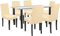 Leziter H40LUA140B_LKE-BE_6 Cadiz 6+1 étkező garnitúra fekete-bézs kép